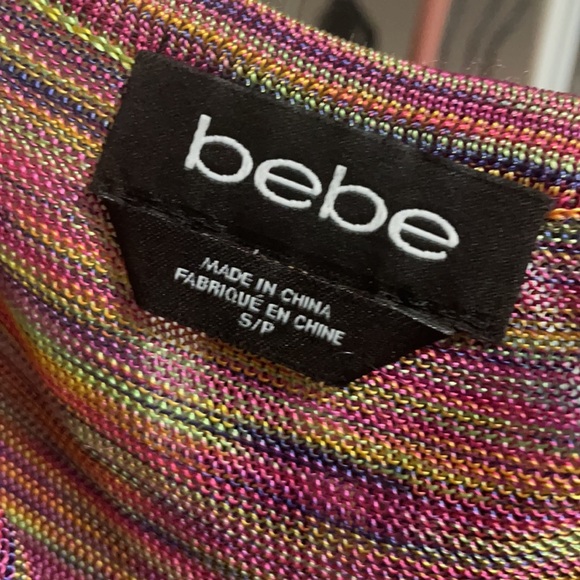 Knit multi color cold shoulder top - Picture 2 of 6